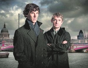 Benedict Cumberbatch será Holmes y Martin Freeman se mete en la piel de Watson. :: C. HUTTON