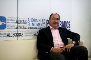 José Ignacio Landaluce en la sede del PP en Algeciras. ::
S. B.