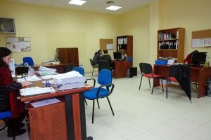 Instalaciones de Andalucía Orienta, a las que acuden numerosas personas sin empleo en San Roque. ::
SUR