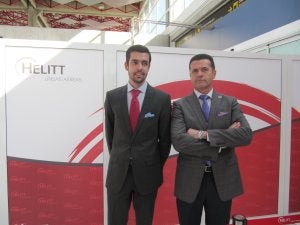 Abel Pizarro, a la izquierda, es el presidente de Helitt. ::
SUR