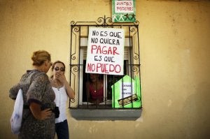 Según las cifras del ámbito judicial, 2.667 familias malagueñas han sido desahuciadas desde 2008. ::
SUR