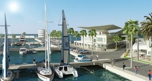 Recreación de una de las esquinas del futuro puerto. ::
SUR