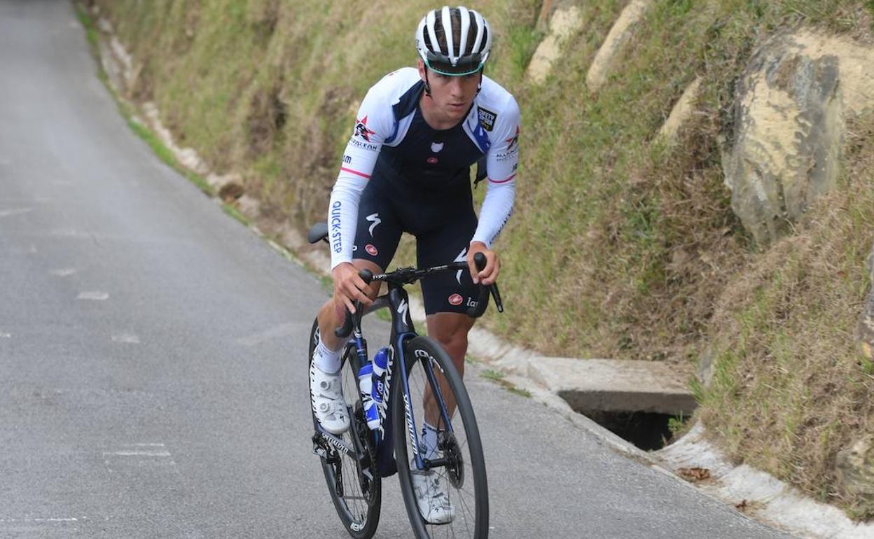 Remco Evenepoel, en el entrenamiento de este viernes.