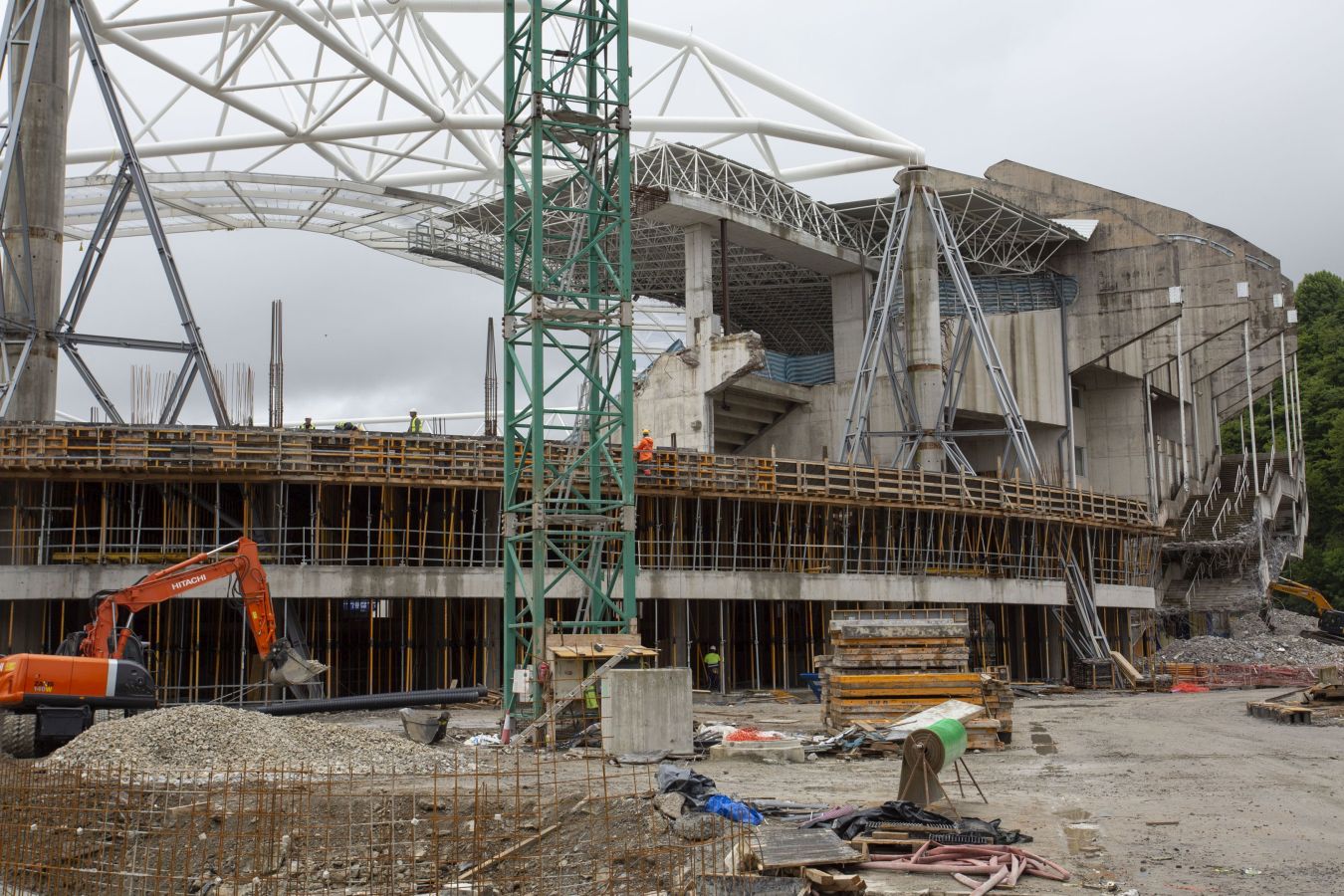 Fotos: Sin fútbol, las obras de Anoeta aceleran