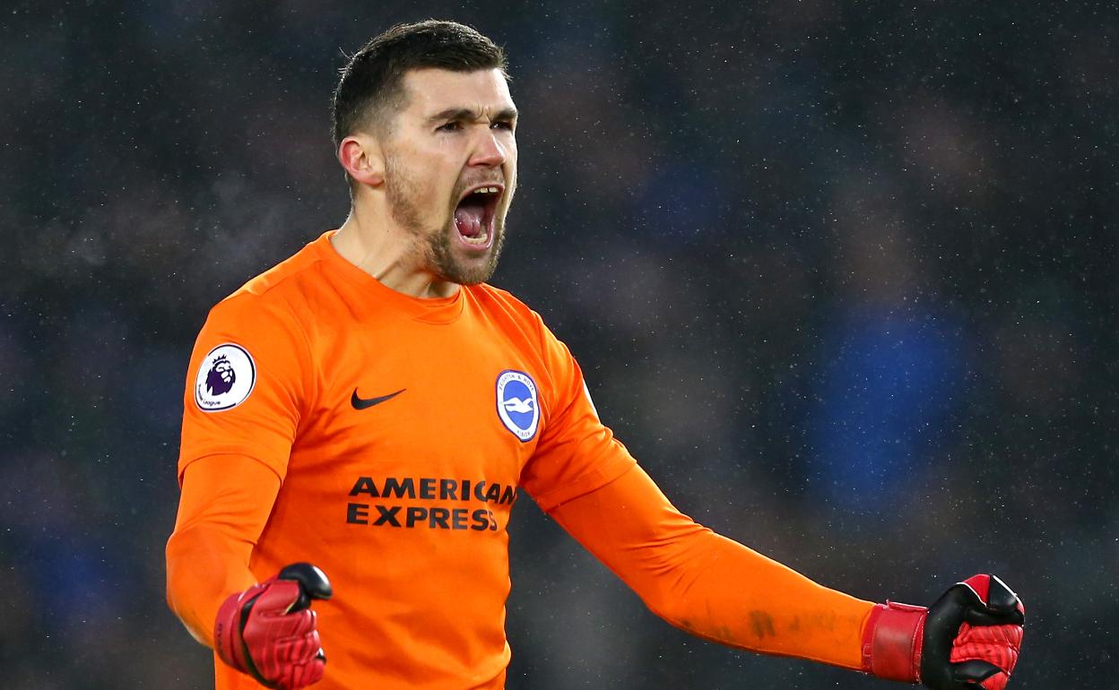 Matthew Ryan, durante un partido con el Brighton and Hove Albion de la Premier inglesa.