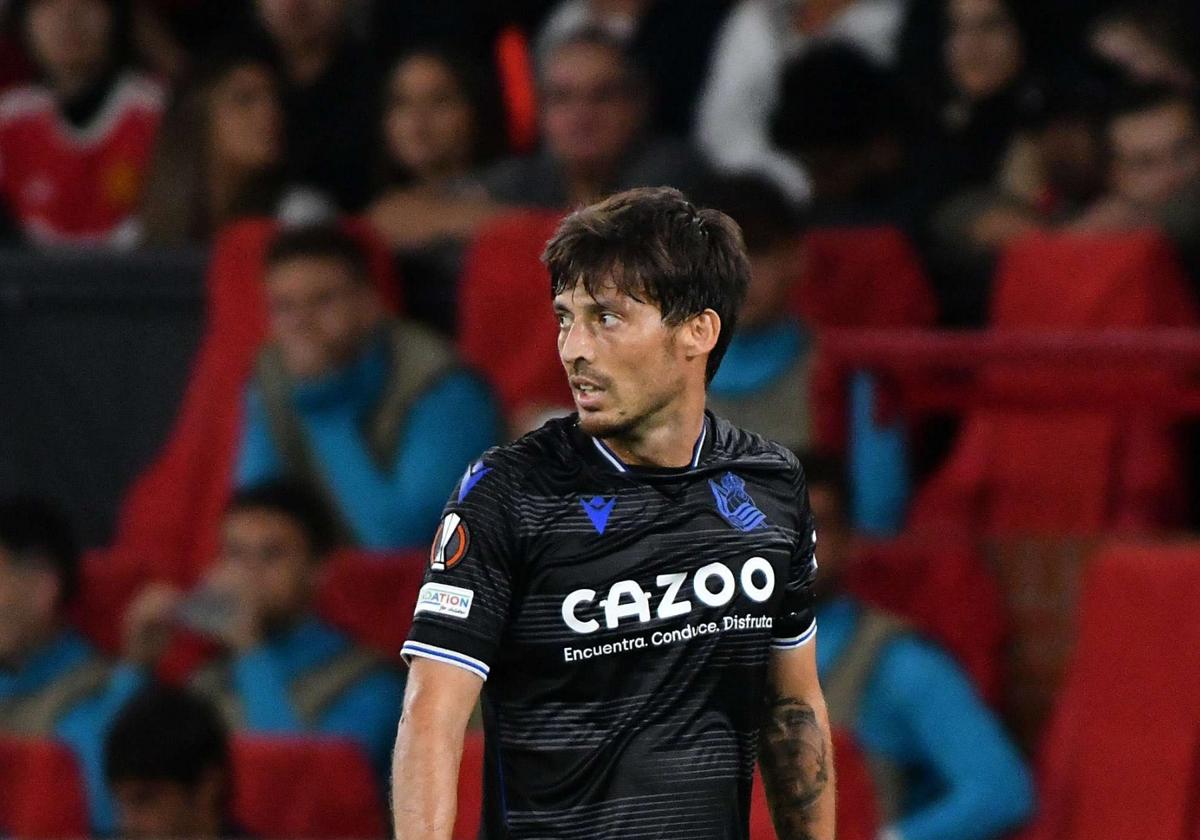 David Silva durante un partido de la Real Sociedad.