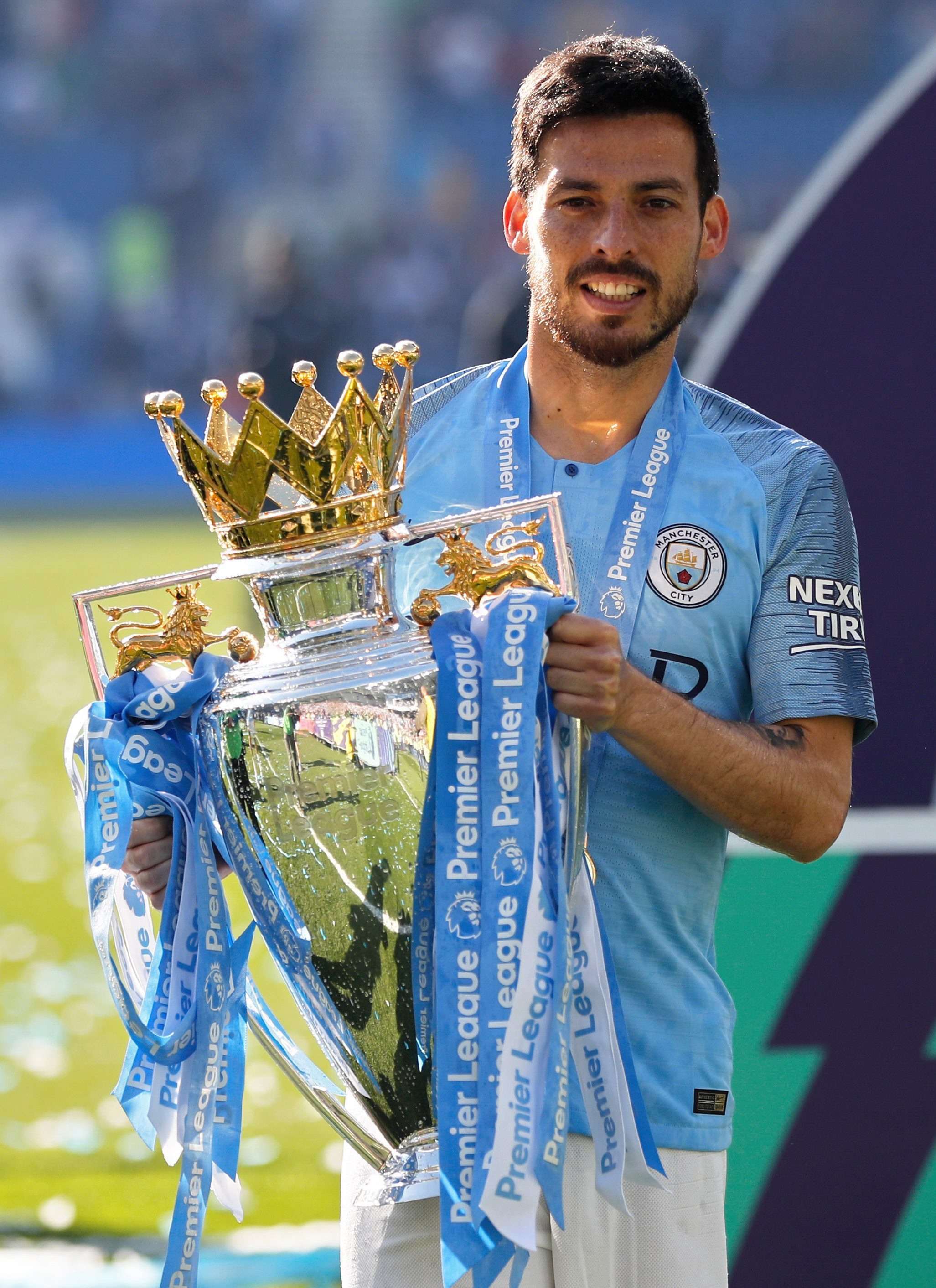 Con el Mánchester City consiguió varias veces la Premier League