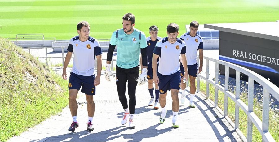 El entrenamiento de la Real, en imágenes