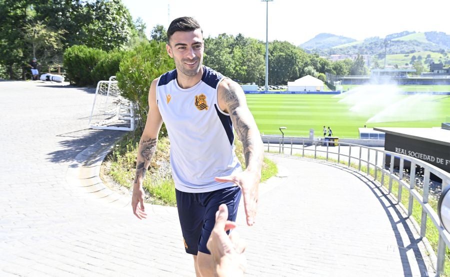 El entrenamiento de la Real, en imágenes