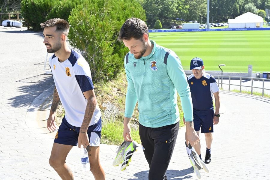 El entrenamiento de la Real, en imágenes