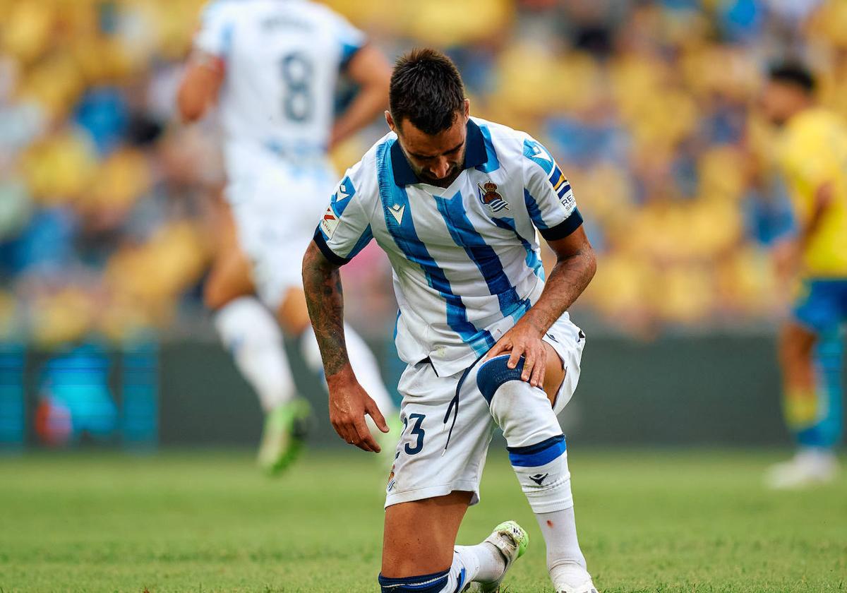 Brais Méndez se lamenta.