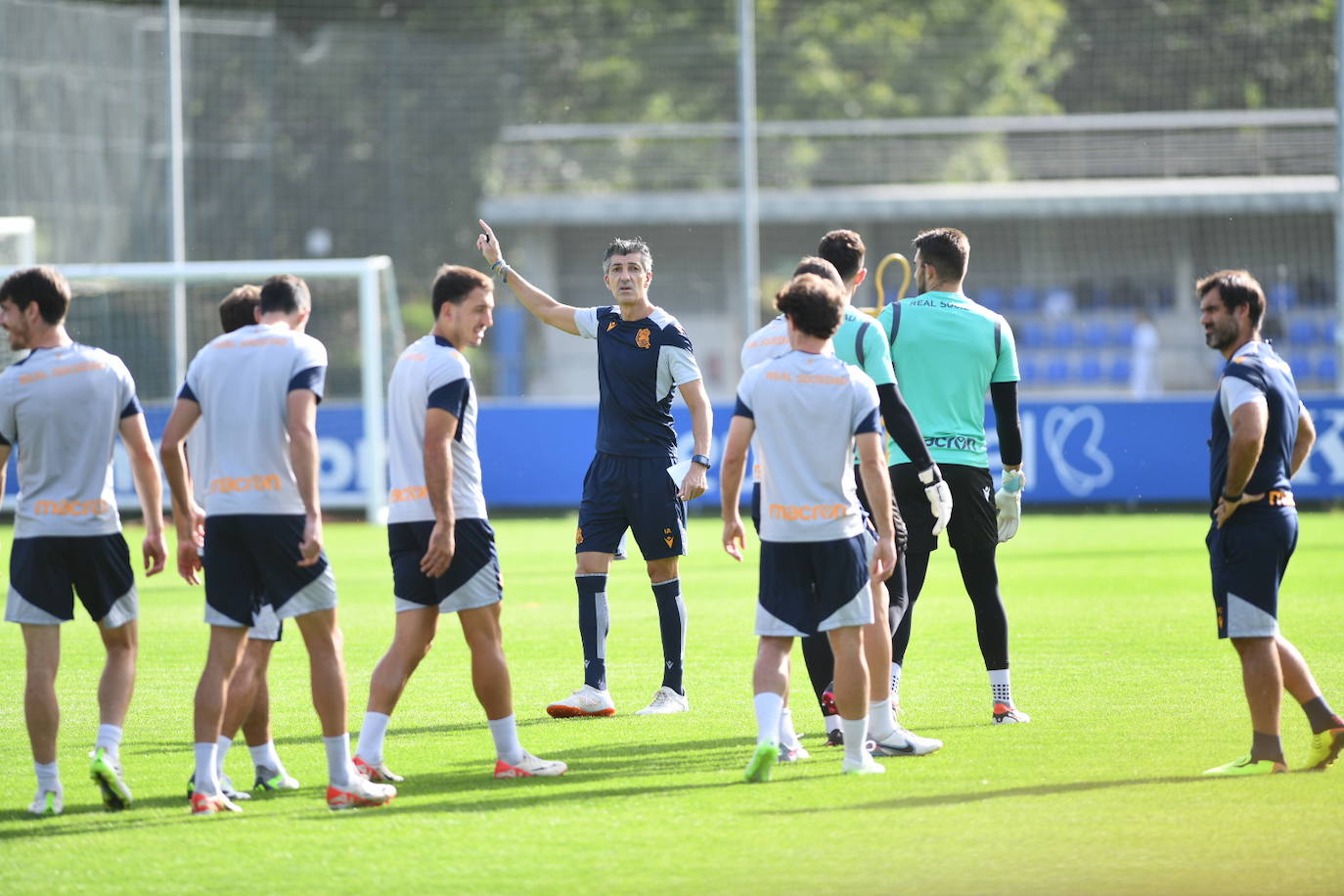 Entreno a puerta abierta en Zubieta