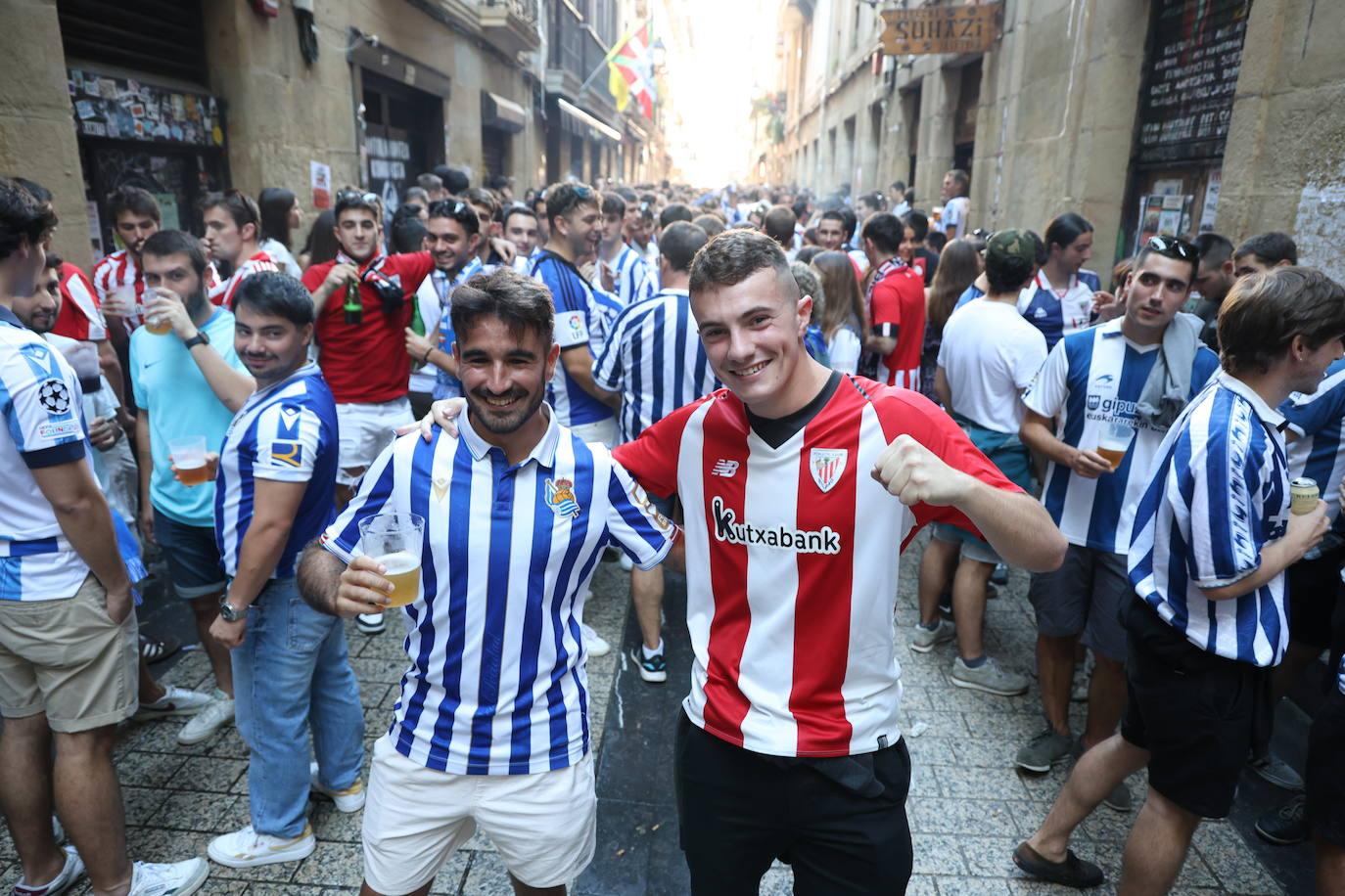 Ambiente magnífico en la previa del Real Sociedad-Athletic