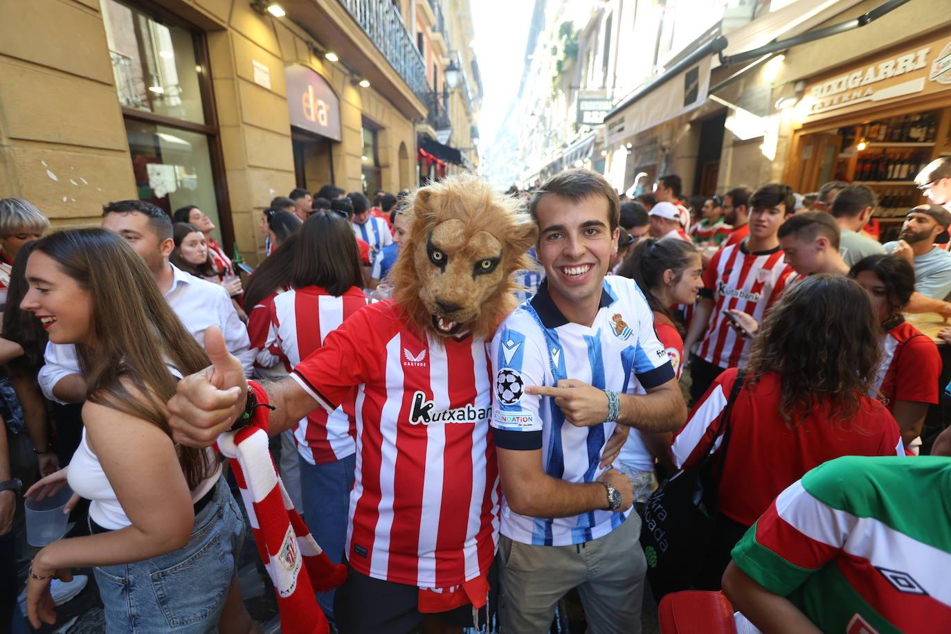 Ambiente magnífico en la previa del Real Sociedad-Athletic