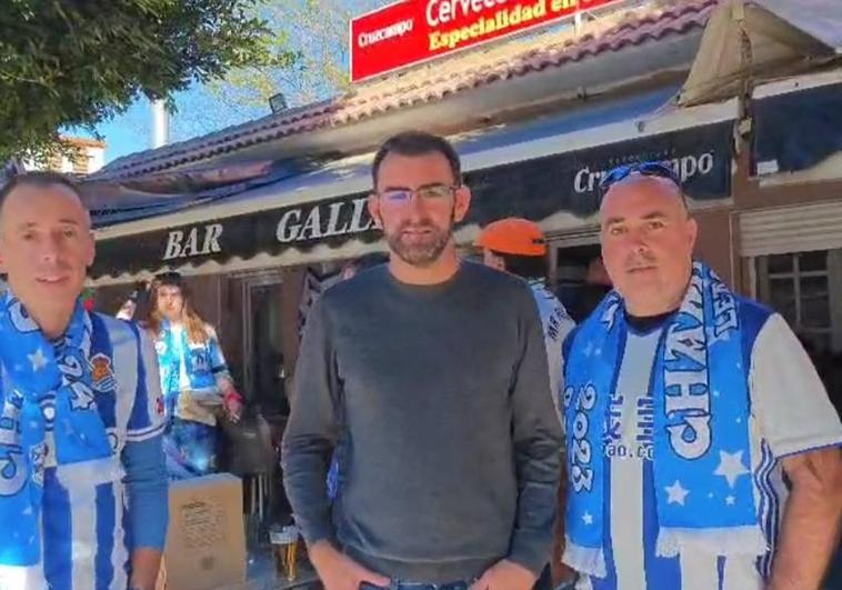 La afición de la Real, en Cádiz.