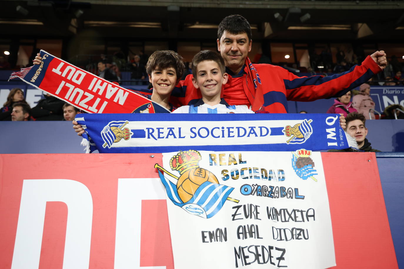 La afición de la Real no deja solo a su equipo