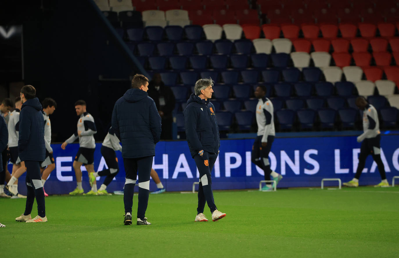 Las imágenes del entrenamiento de la Real Sociedad en el Parque de los Príncipes