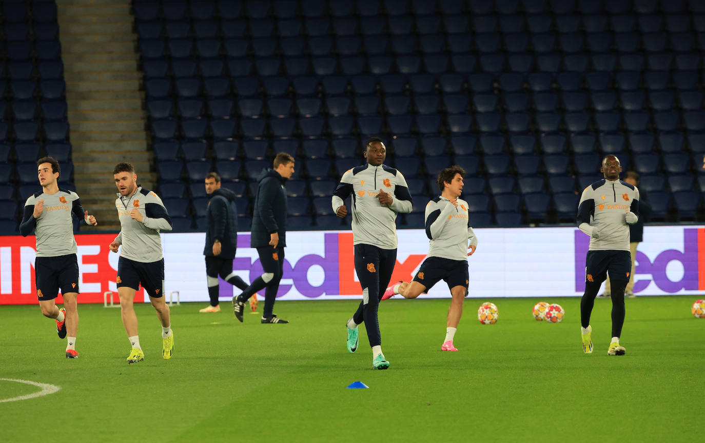 Las imágenes del entrenamiento de la Real Sociedad en el Parque de los Príncipes