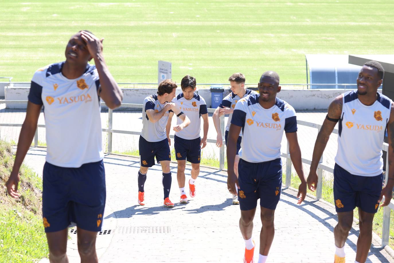 La Real entrena en Zubieta antes de medirse al Barcelona
