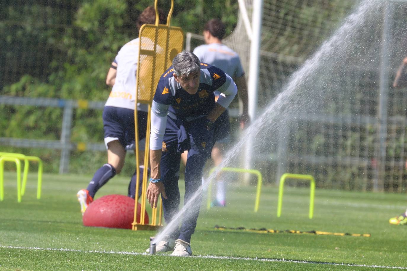 La Real entrena en Zubieta antes de medirse al Barcelona