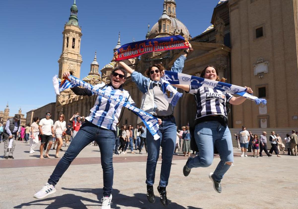 La afición txuri urdin se deja notar en Zaragoza
