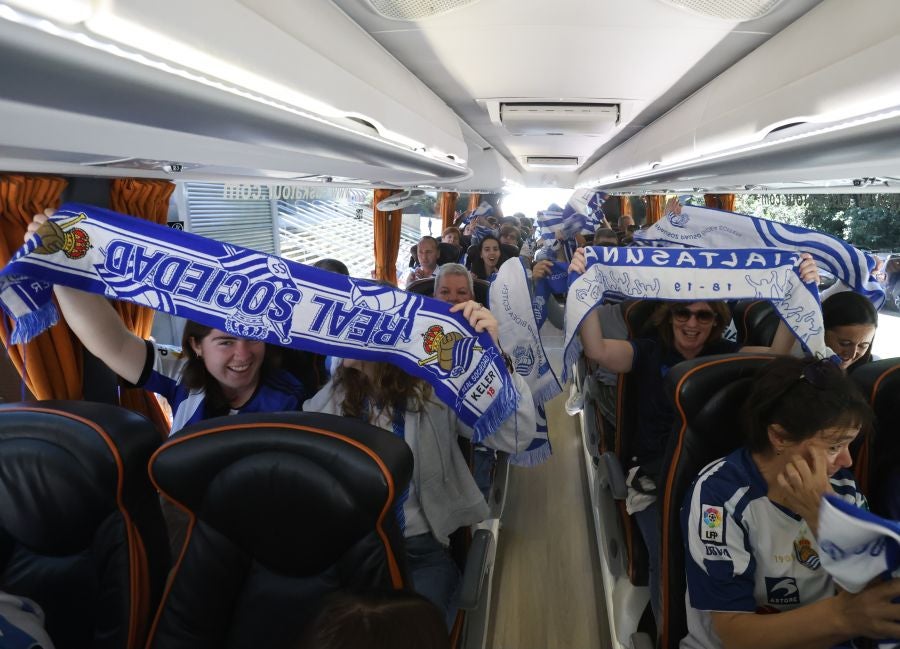 La afición txuri-urdin parte hacia Zaragoza