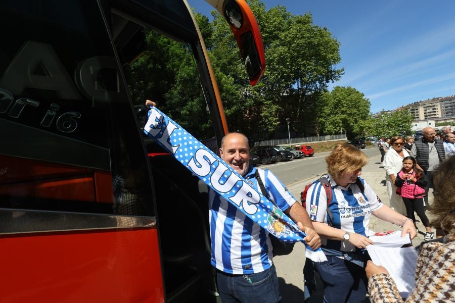 La afición txuri-urdin parte hacia Zaragoza