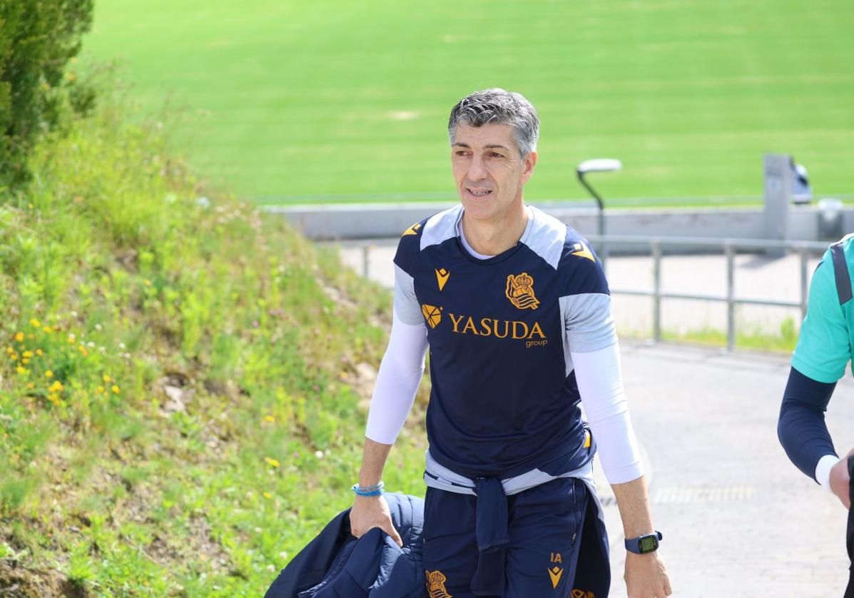 Imanol Alguacil este viernes en Zubieta