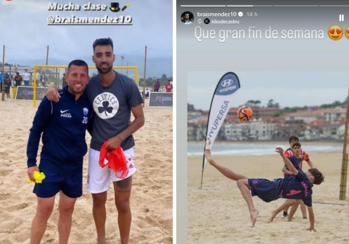 Brais Méndez ha estado este fin de semana en Nigrán para difundir su proyecto solidario.