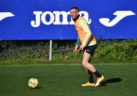 Anaitz Arbilla durante un entrenamiento.