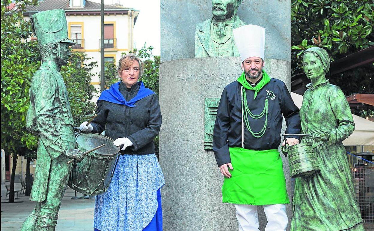 Ana Martín (Nordic Walking) y Juanjo Gil (Tambores Solidarios)