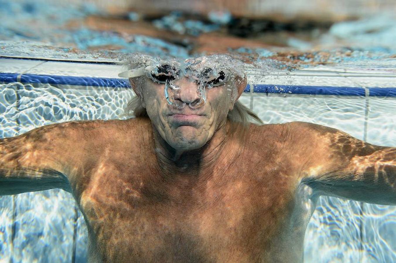 Así lucen los veteranos competidores en el Mundial Máster de Natación que se celebra en Budapest (Hungría).