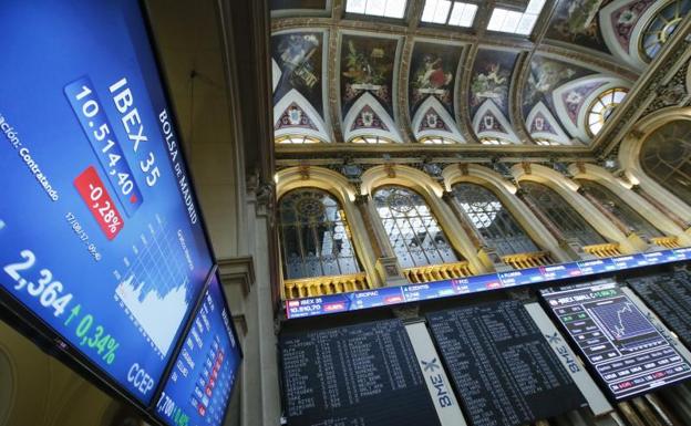 Interior de la Bolsa de Madrid