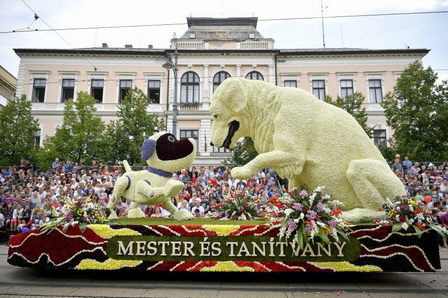 Debrecen, en Hungria, celebra la 48 edición del Festival de Flores, tradición que data de 1966 y que llena de carrozas, flores y espectáculos toda la ciudad, 