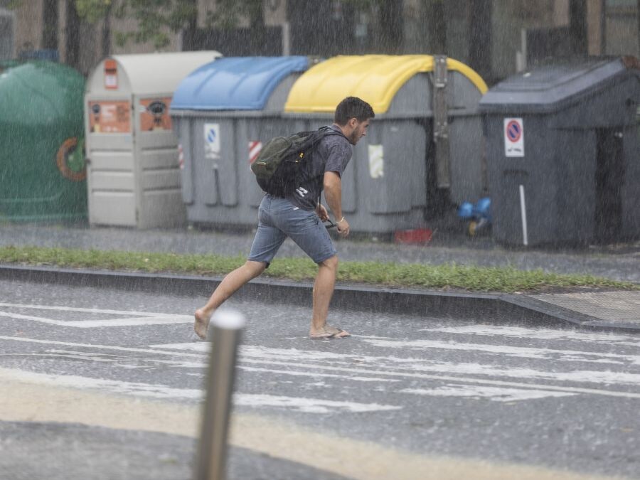 Lluvias intensas en la capital guipuzcoana.