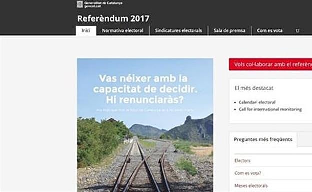 La web del referéndum dice que es «obligatorio» formar parte de las mesas electorales