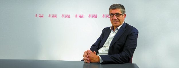 Patxi López, esta semana en la sede socialista de Bilbao.