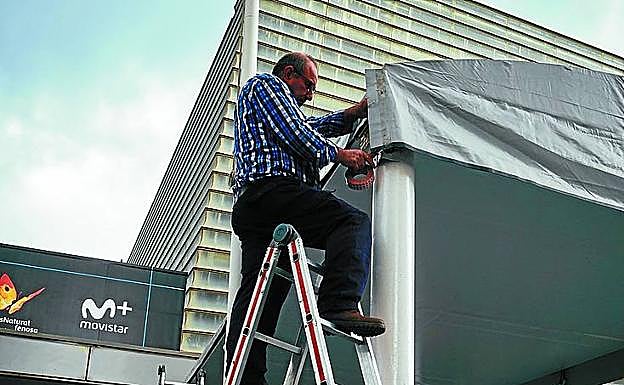 Imagen. Preparativos para el Zinemaldia.