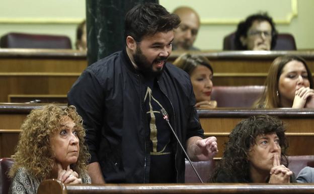 Gabriel Rufián, portavoz adjunto de ERC en el Congreso.