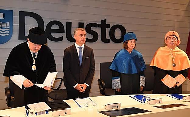 El lehendakari, Iñigo Urkullu, durante el acto de inauguración