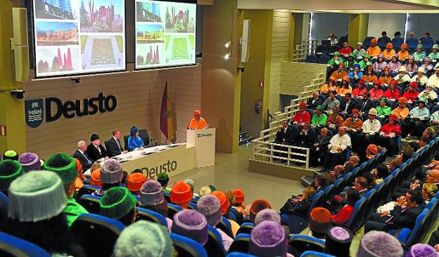 Imagen del acto inaugural del curso de la Universidad de Deusto. 