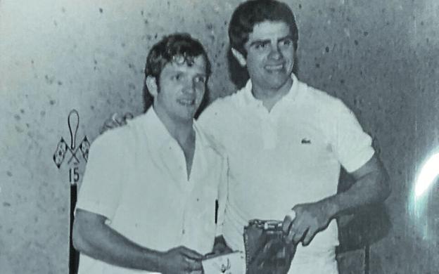 Etxandi y Laduche en el mundial de Uruguay 1974. 