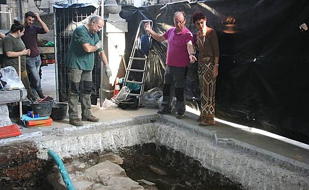 Las labores de excavación.