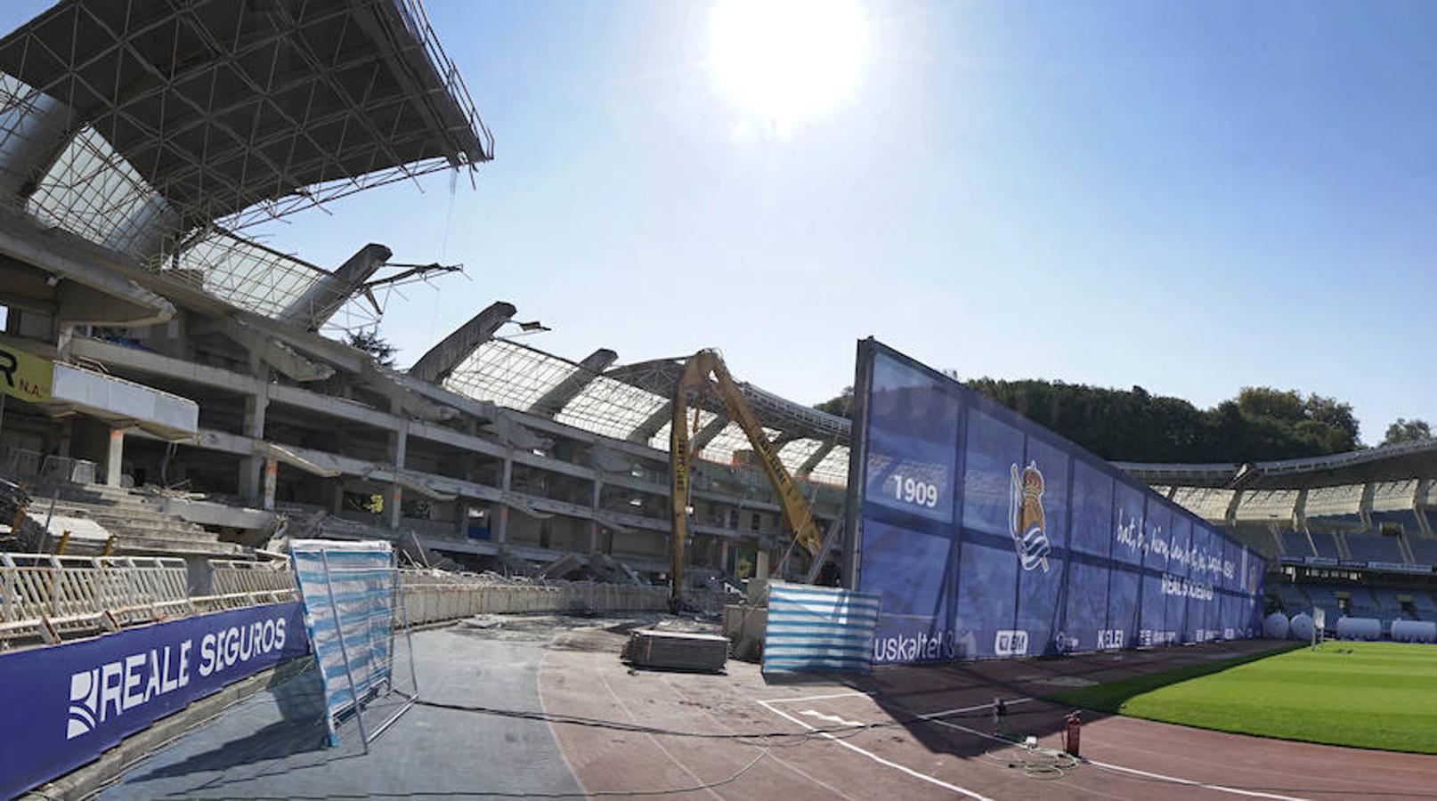 Los trabajos de remodelación de Anoeta entran en una nueva fase de demolición