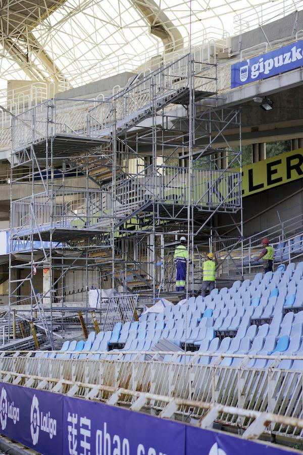 Los trabajos de remodelación de Anoeta entran en una nueva fase de demolición