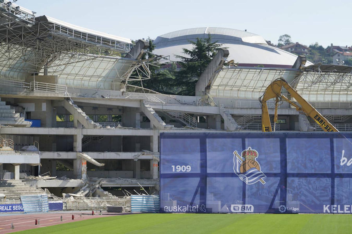 Los trabajos de remodelación de Anoeta entran en una nueva fase de demolición