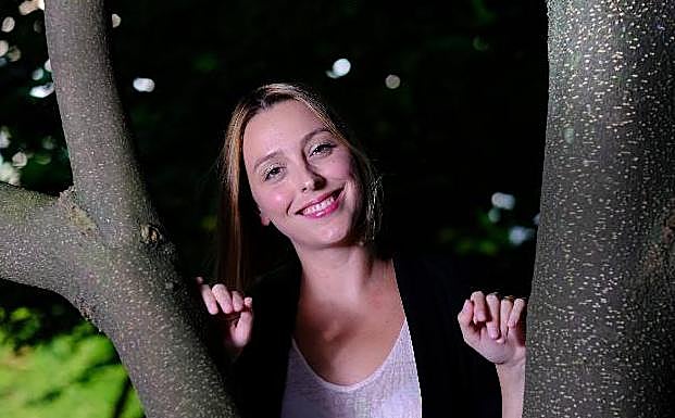 Judith Jáuregui, ayer en Donostia.