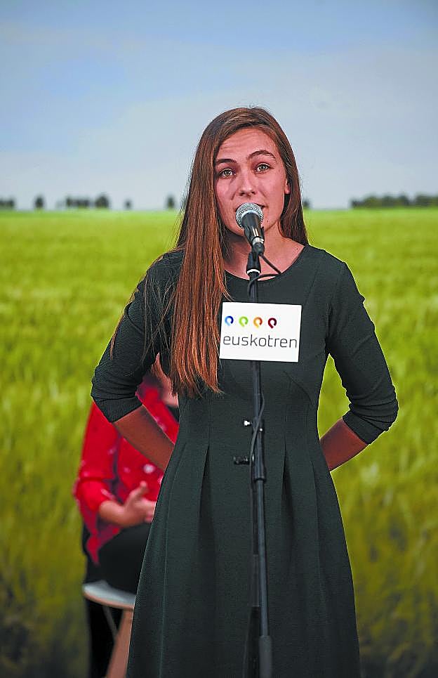 Nerea Ibarzabal, lehengo igandean Zumaian.