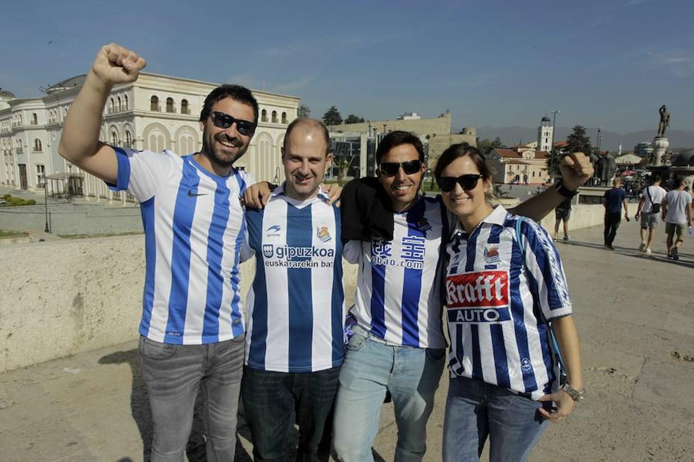 Unos 300 aficionados se han desplazado a la capital de Macedonia para apoyar al equipo en el encuentro ante el Vardar