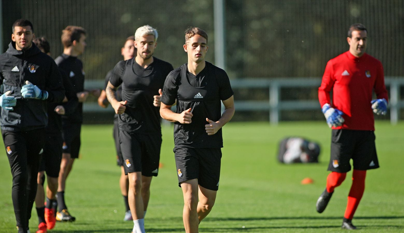 Los jugadores de la Real Sociedad se han ejercitado en Zubieta para preparar el encuentro de Copa ante el Lleida
